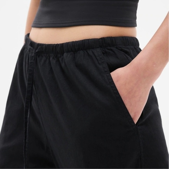 Athleta Paradise Wide Leg Pants Womens Large Linen Blend Pockets Casual Comfy - Picture 2 of 12